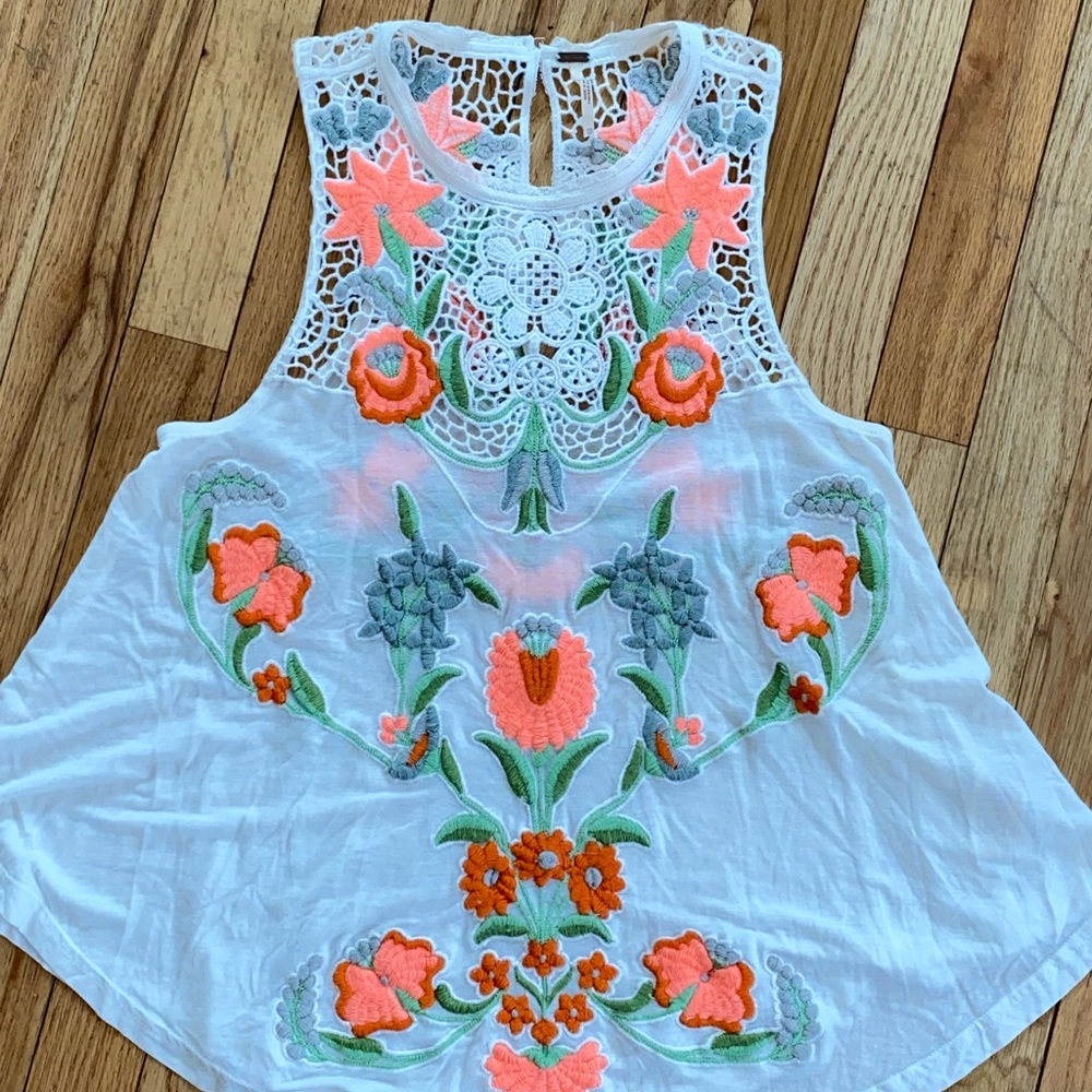 Floral free people tank top